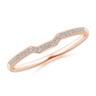 0.9mm KI3 Pave-Set Diamond Square-Shaped Wedding Band in Rose Gold