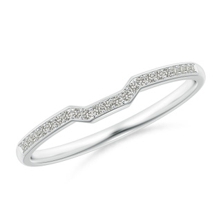 0.9mm KI3 Pave-Set Diamond Square-Shaped Wedding Band in White Gold