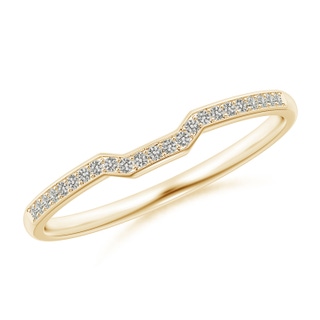 0.9mm KI3 Pave-Set Diamond Square-Shaped Wedding Band in Yellow Gold