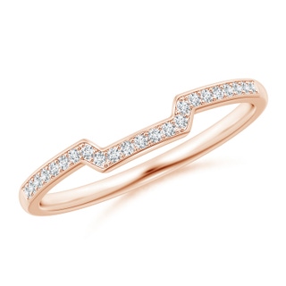 1mm GVS2 Pave-Set Diamond Square-Shaped Wedding Band in Rose Gold