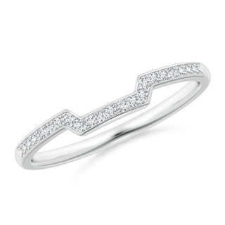 1mm GVS2 Pave-Set Diamond Square-Shaped Wedding Band in White Gold