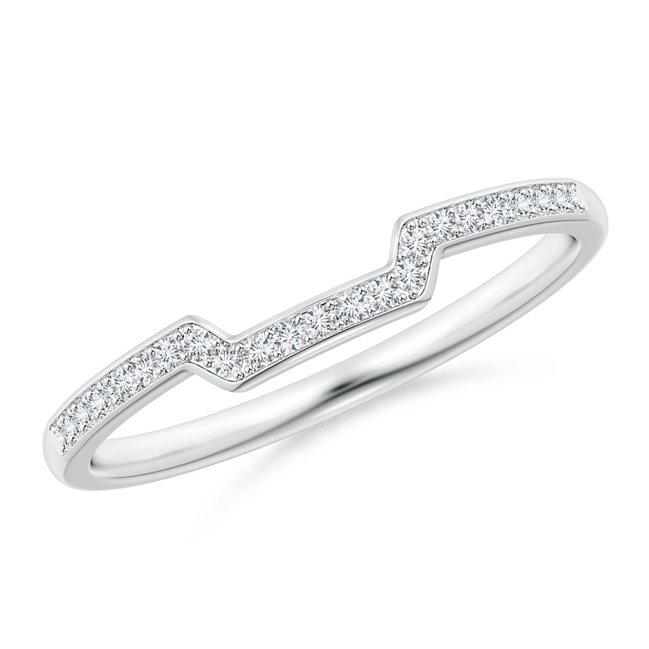 1mm GVS2 Pave-Set Diamond Square-Shaped Wedding Band in White Gold 