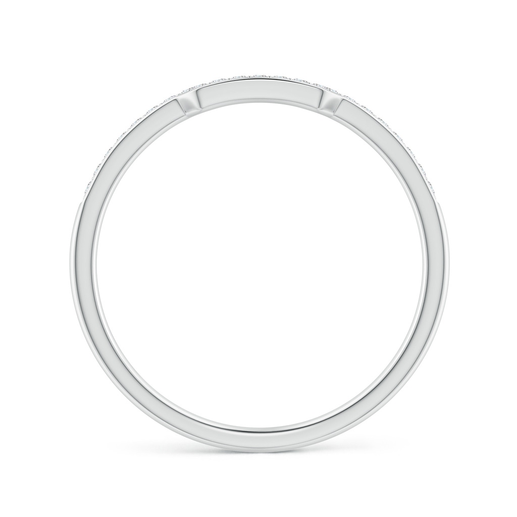 1mm GVS2 Pave-Set Diamond Square-Shaped Wedding Band in White Gold - side 1