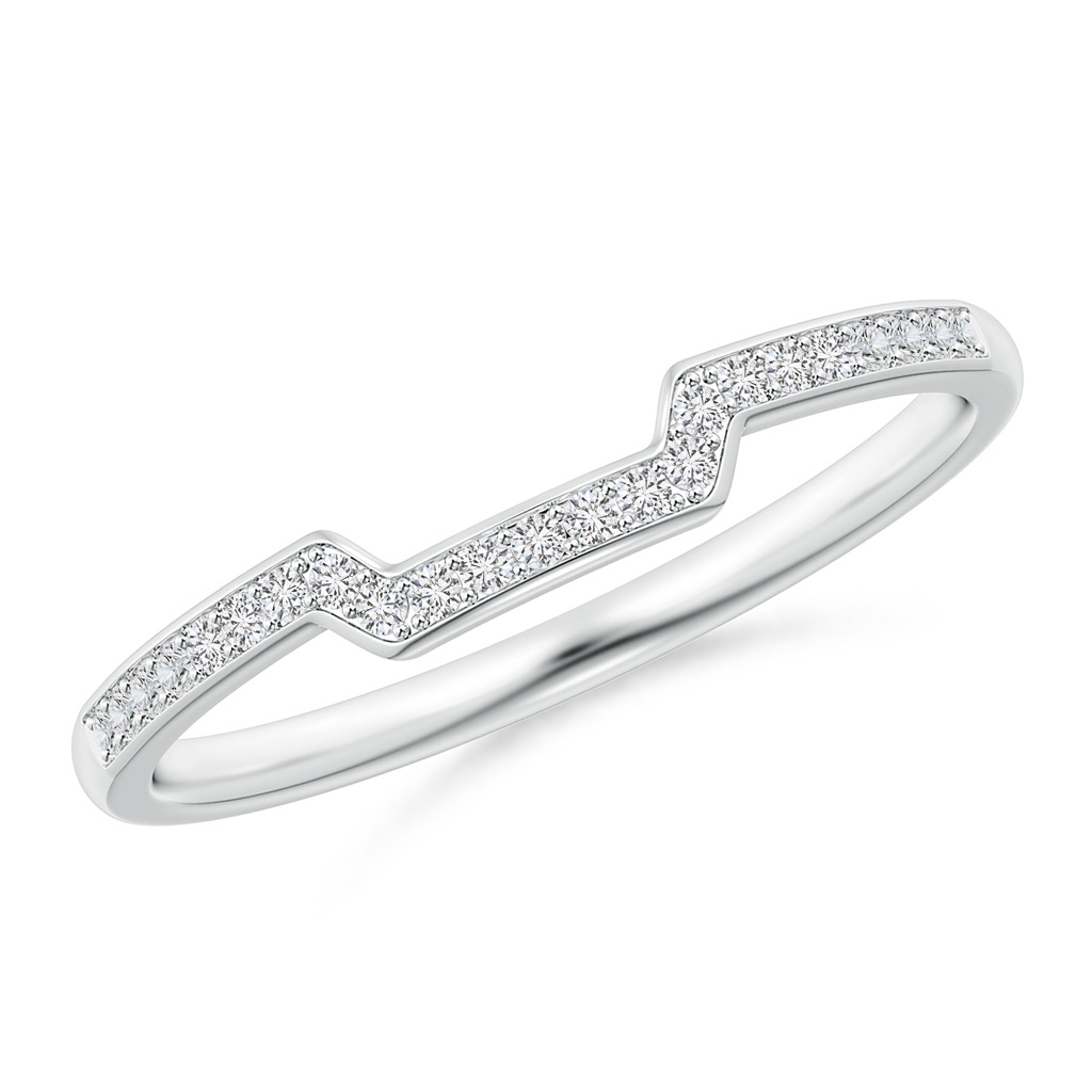 1mm HSI2 Pave-Set Diamond Square-Shaped Wedding Band in White Gold