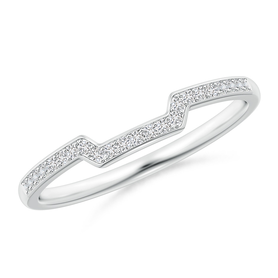 1mm HSI2 Pave-Set Diamond Square-Shaped Wedding Band in White Gold 