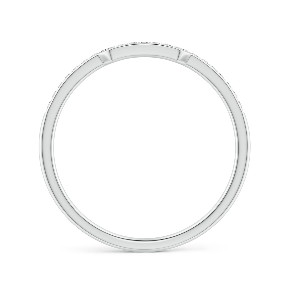 1mm IJI1I2 Pave-Set Diamond Square-Shaped Wedding Band in White Gold side 1