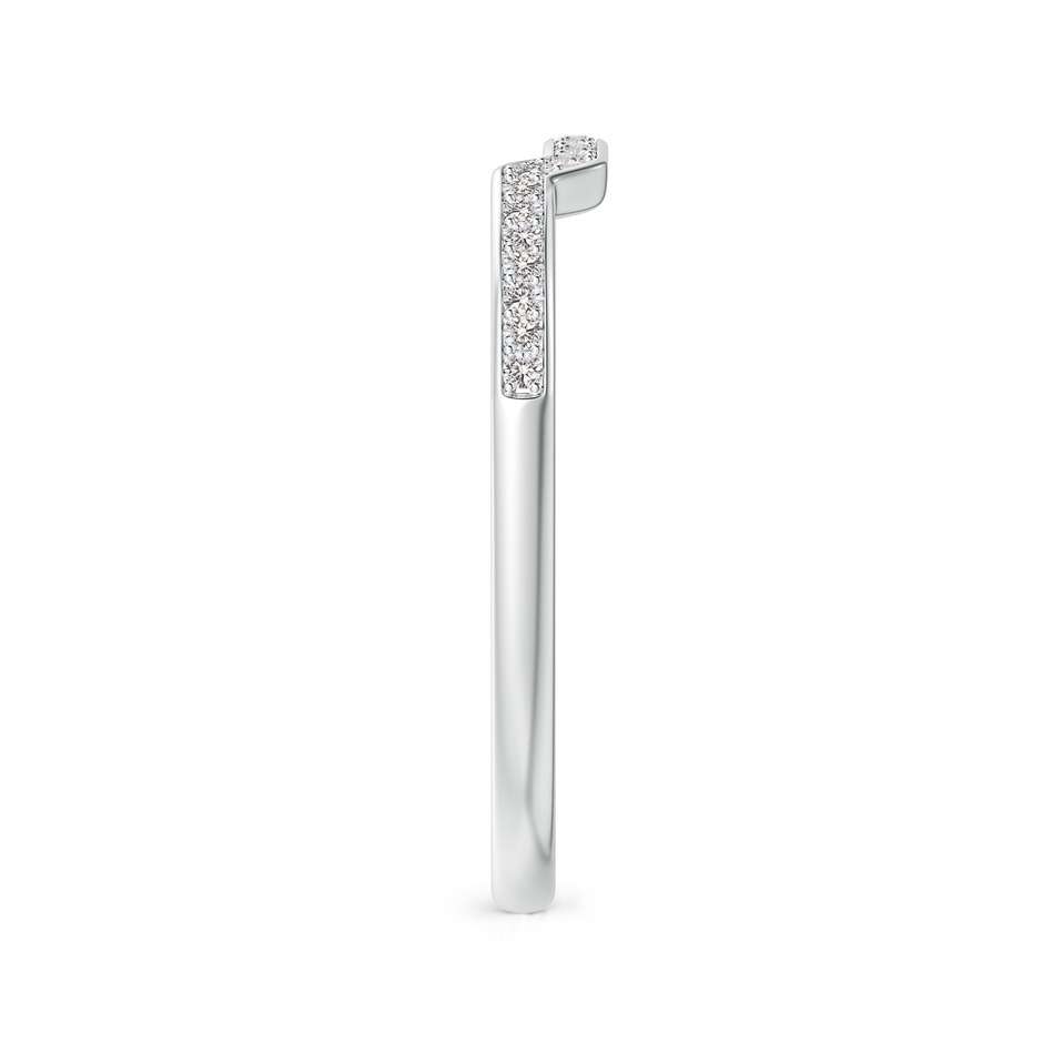 1mm IJI1I2 Pave-Set Diamond Square-Shaped Wedding Band in White Gold side 2