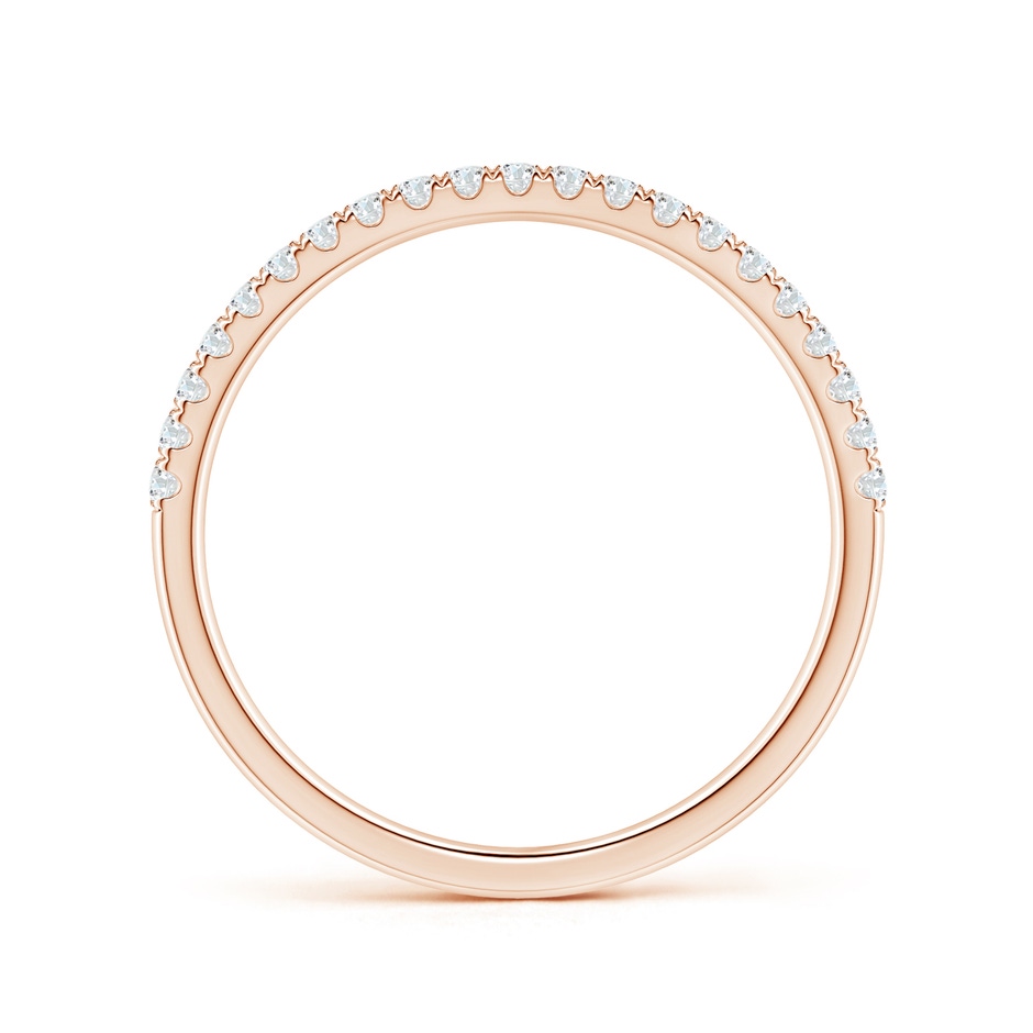 1.25mm GVS2 Half Eternity Double Row Diamond Wedding Band in 10K Rose Gold side 1