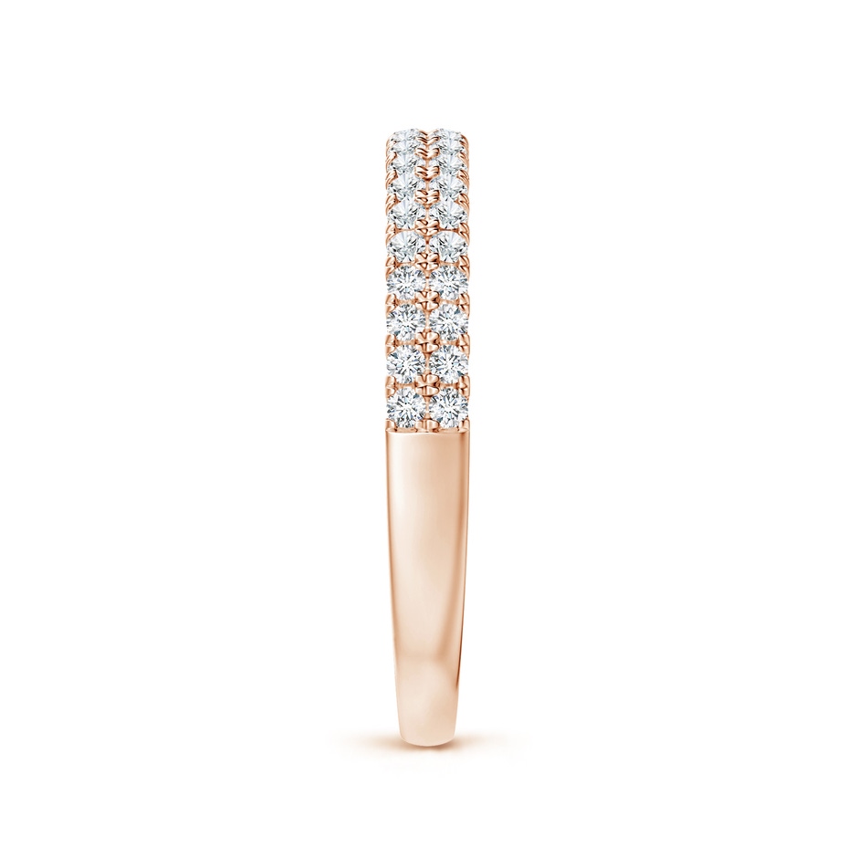 1.25mm GVS2 Half Eternity Double Row Diamond Wedding Band in 10K Rose Gold side 2