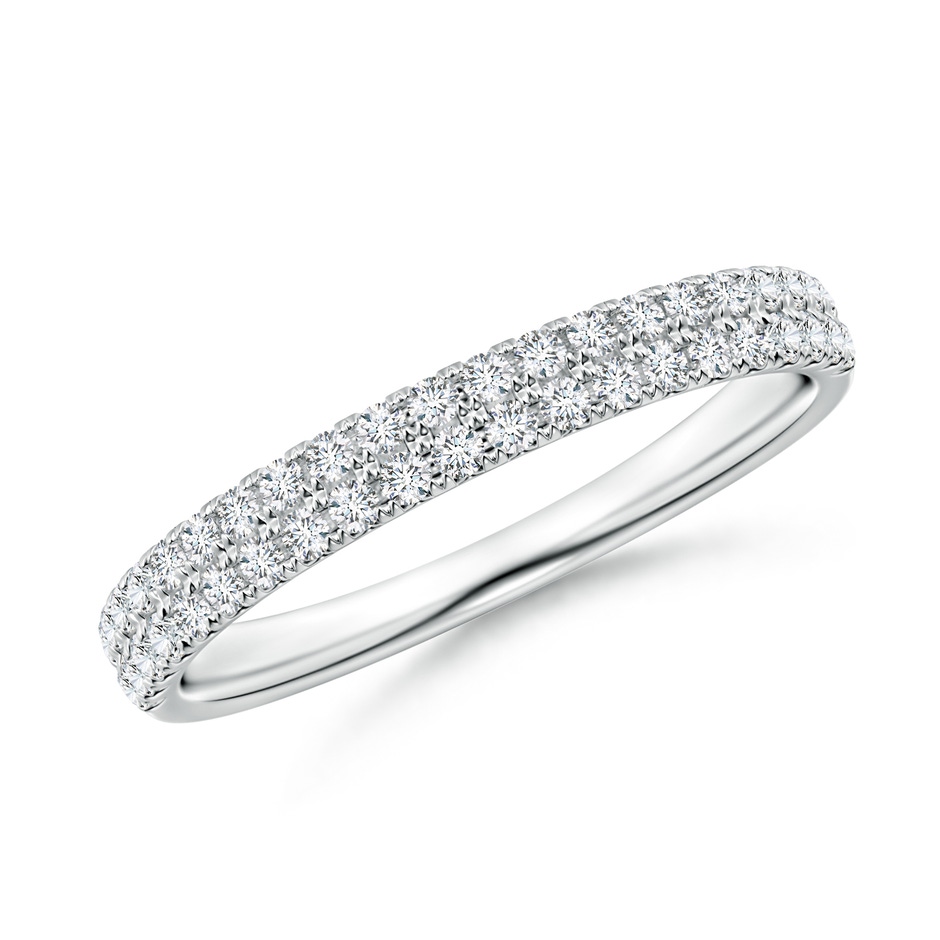 1.25mm GVS2 Half Eternity Double Row Diamond Wedding Band in P950 Platinum 