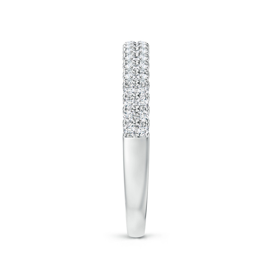 1.25mm GVS2 Half Eternity Double Row Diamond Wedding Band in White Gold side 2