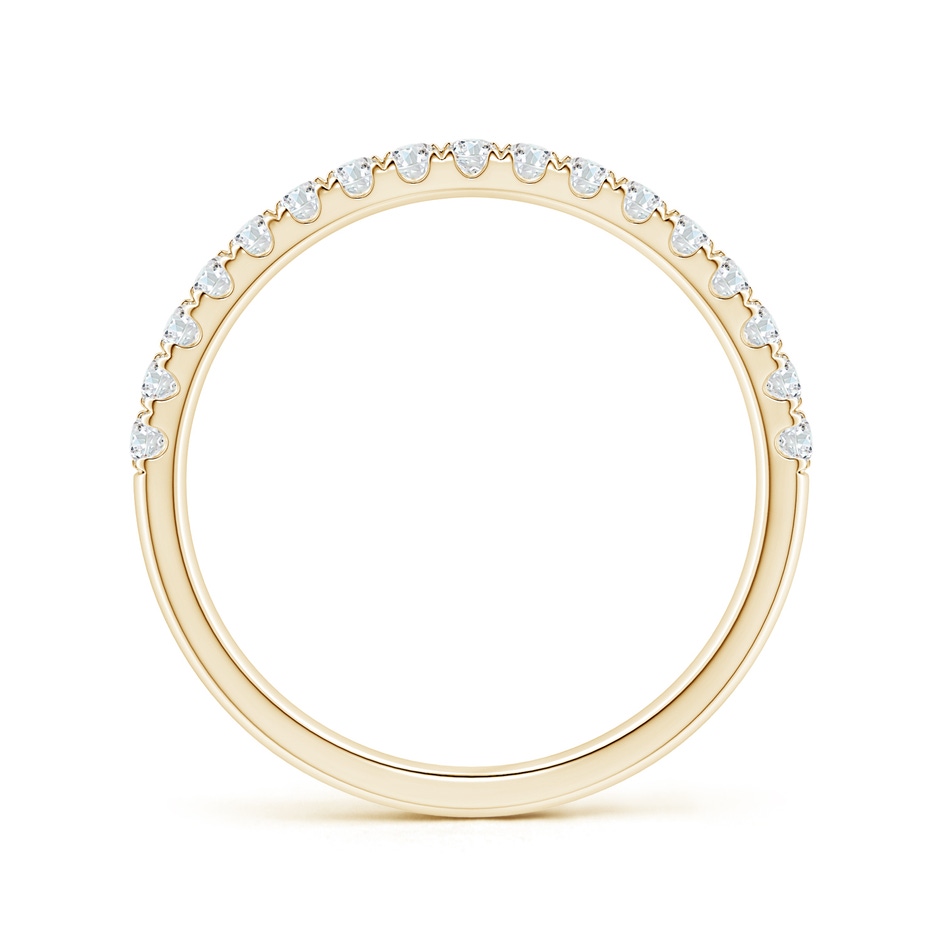 1.6mm GVS2 Half Eternity Double Row Diamond Wedding Band in Yellow Gold side 1