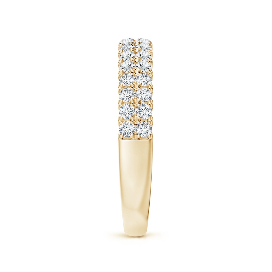 1.6mm GVS2 Half Eternity Double Row Diamond Wedding Band in Yellow Gold side 2