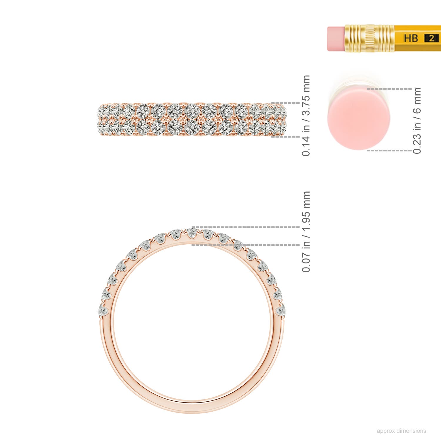 K, I3 / 0.61 CT / 14 KT Rose Gold