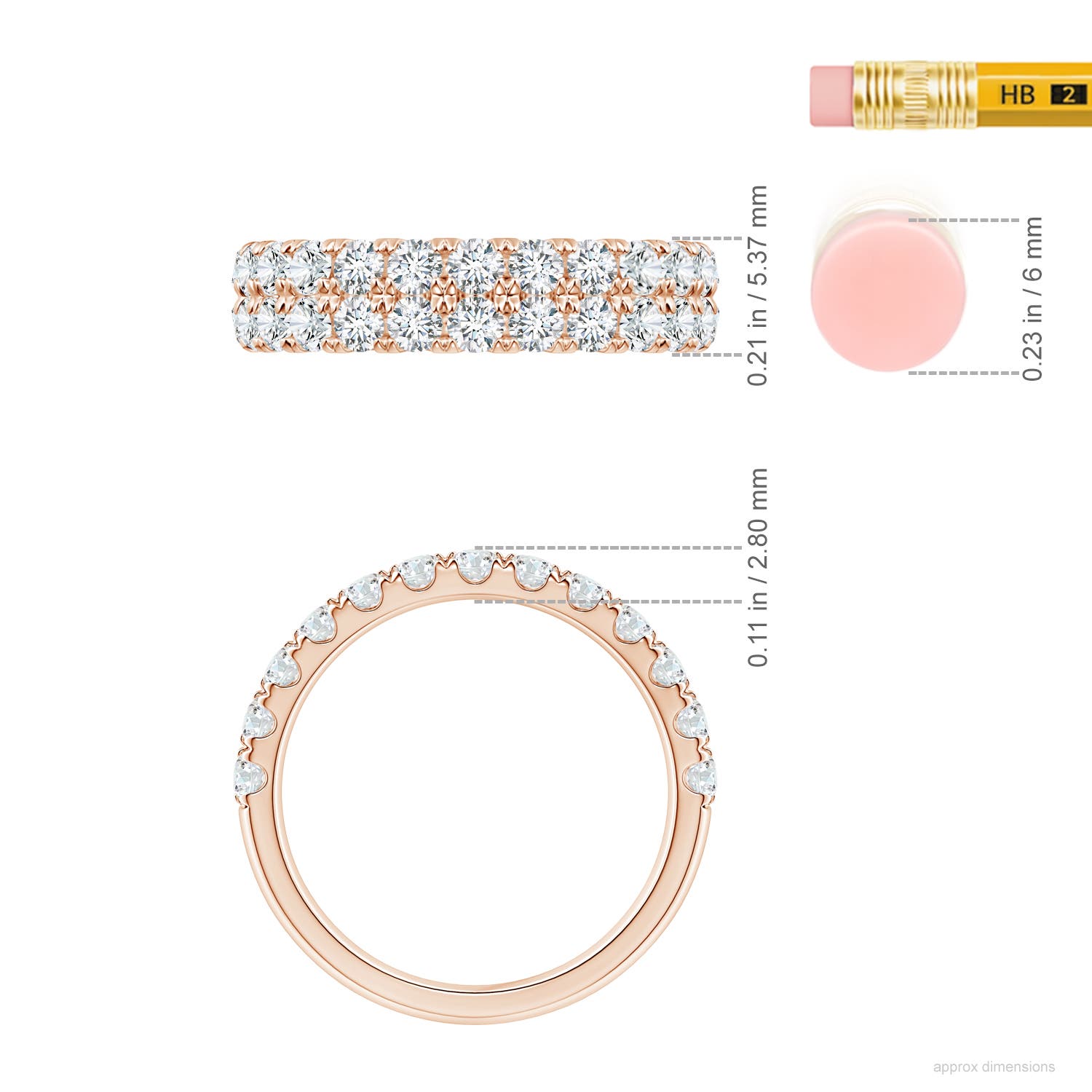 F-G, VS / 1.51 CT / 14 KT Rose Gold