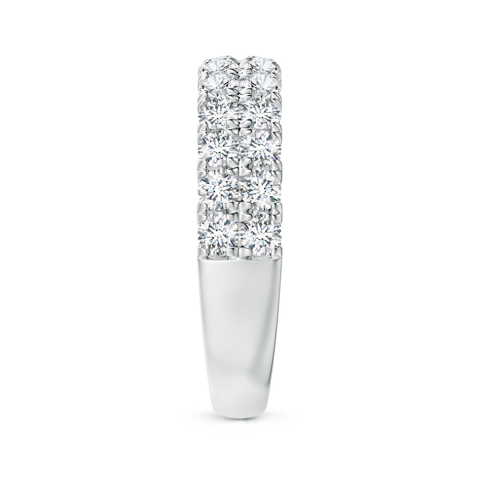 2.4mm GVS2 Half Eternity Double Row Diamond Wedding Band in White Gold side 2
