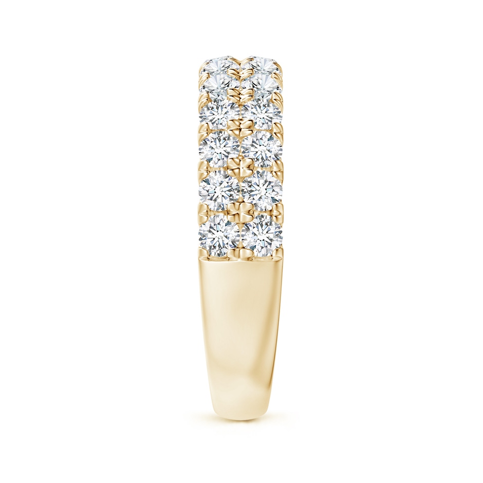 2.4mm GVS2 Half Eternity Double Row Diamond Wedding Band in Yellow Gold side 2