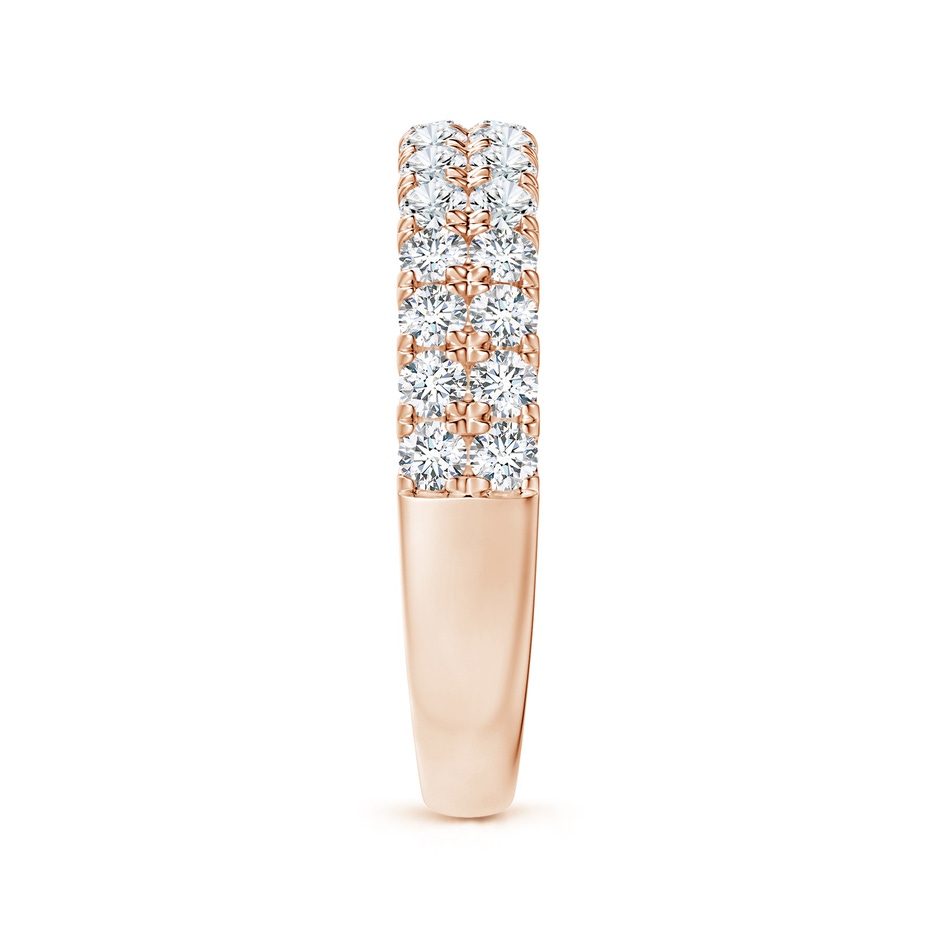 2mm GVS2 Half Eternity Double Row Diamond Wedding Band in Rose Gold side 2
