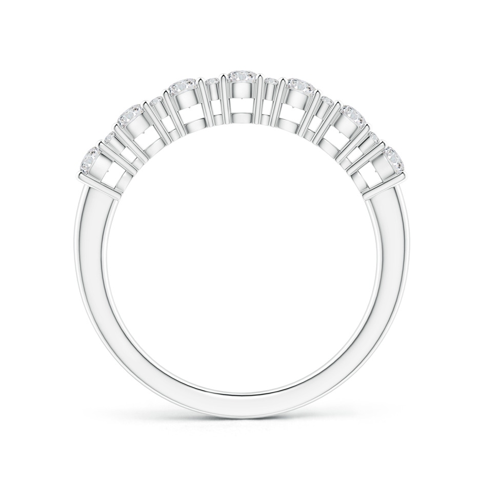 2.7mm HSI2 Round Diamond Half Eternity Band in Prong Setting in White Gold side-1