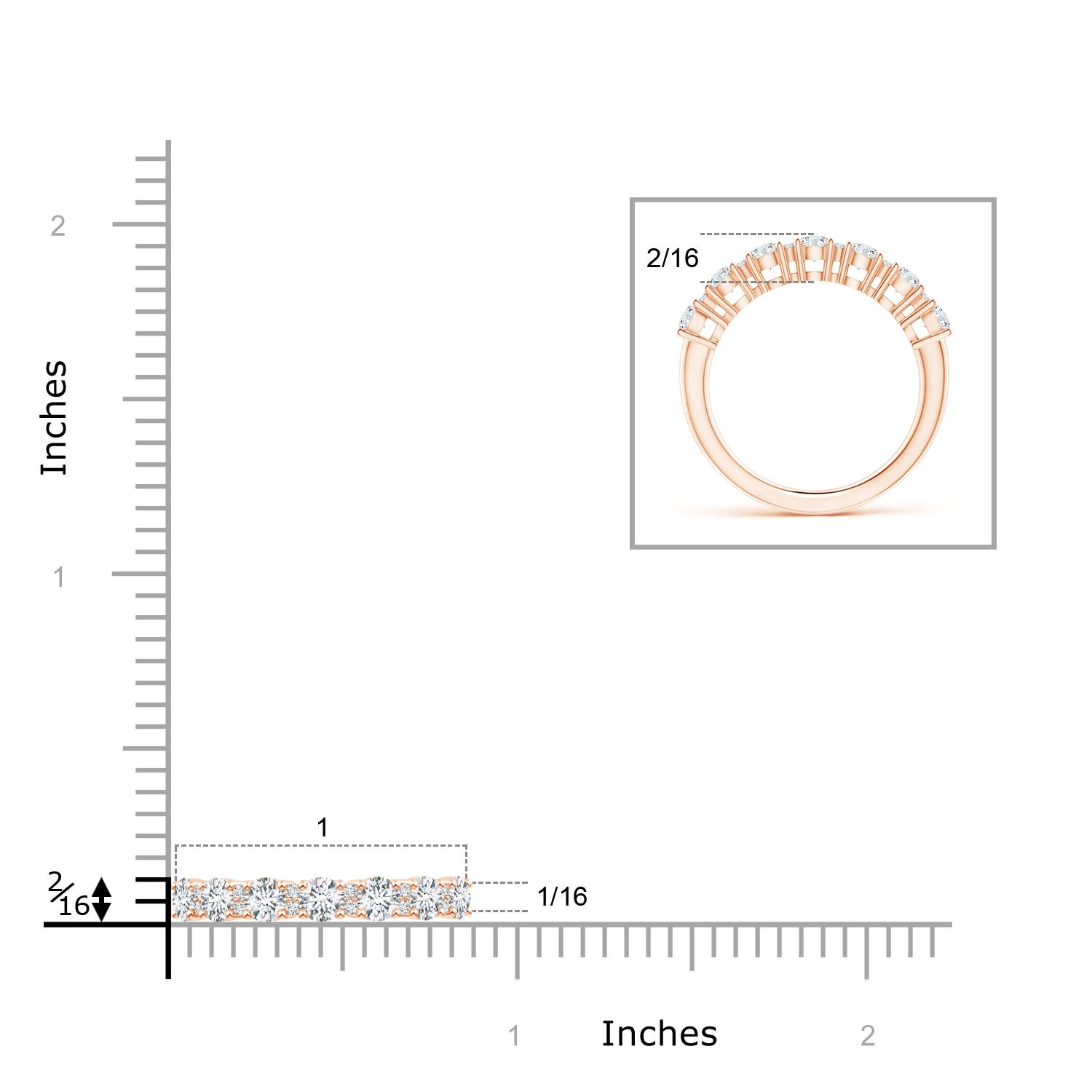 G, VS2 / 0.95 CT / 14 KT Rose Gold