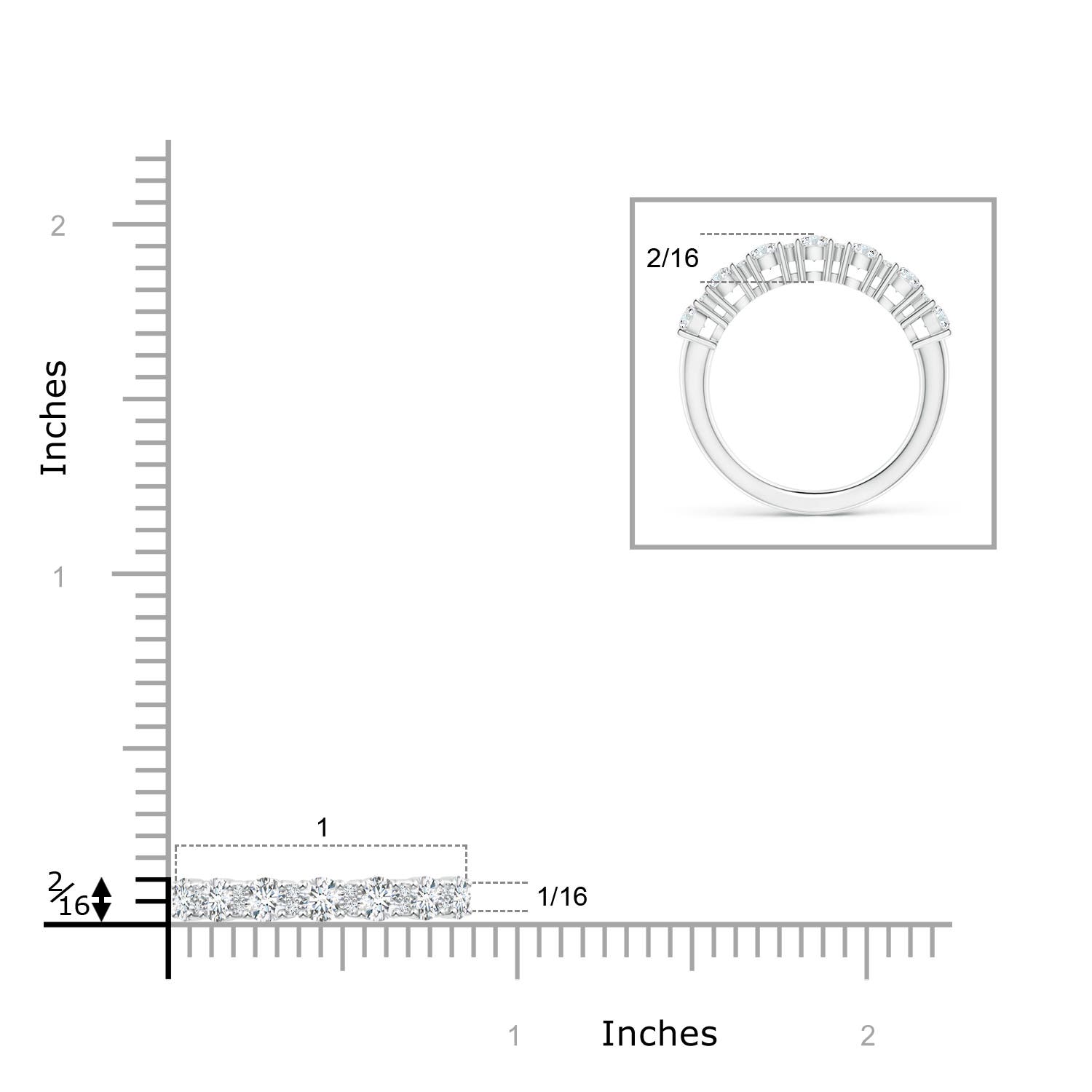 G, VS2 / 0.95 CT / 14 KT White Gold