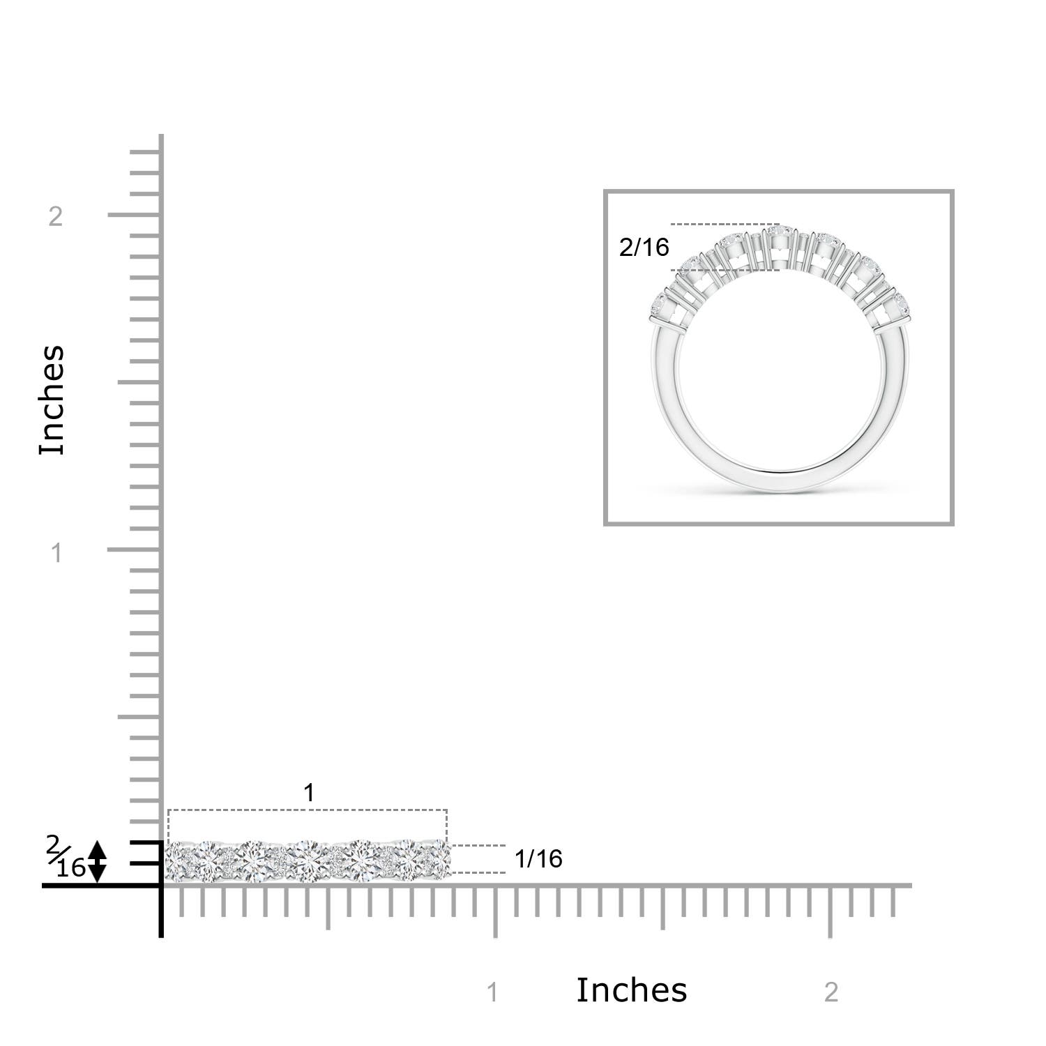 H, SI2 / 0.95 CT / 14 KT White Gold