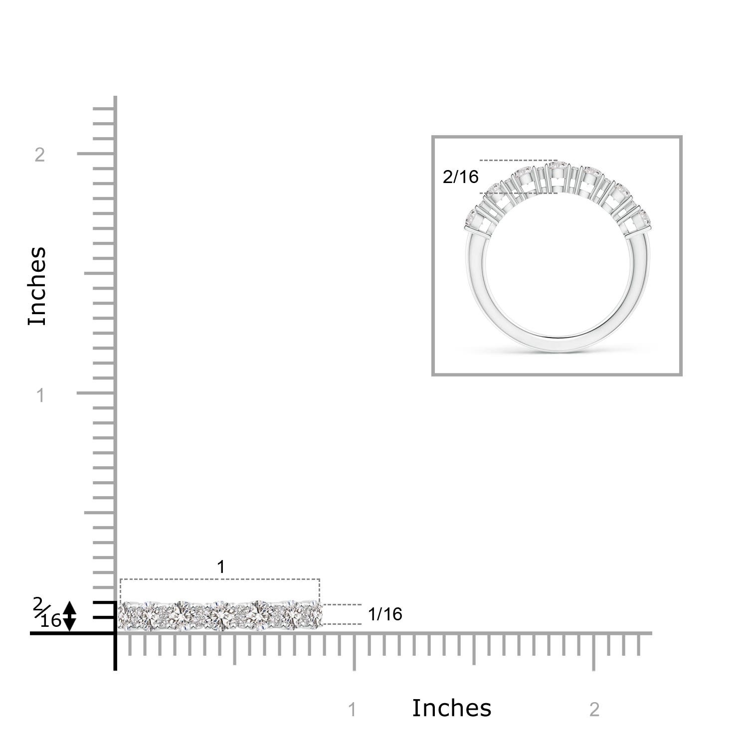 I-J, I1-I2 / 0.95 CT / 14 KT White Gold