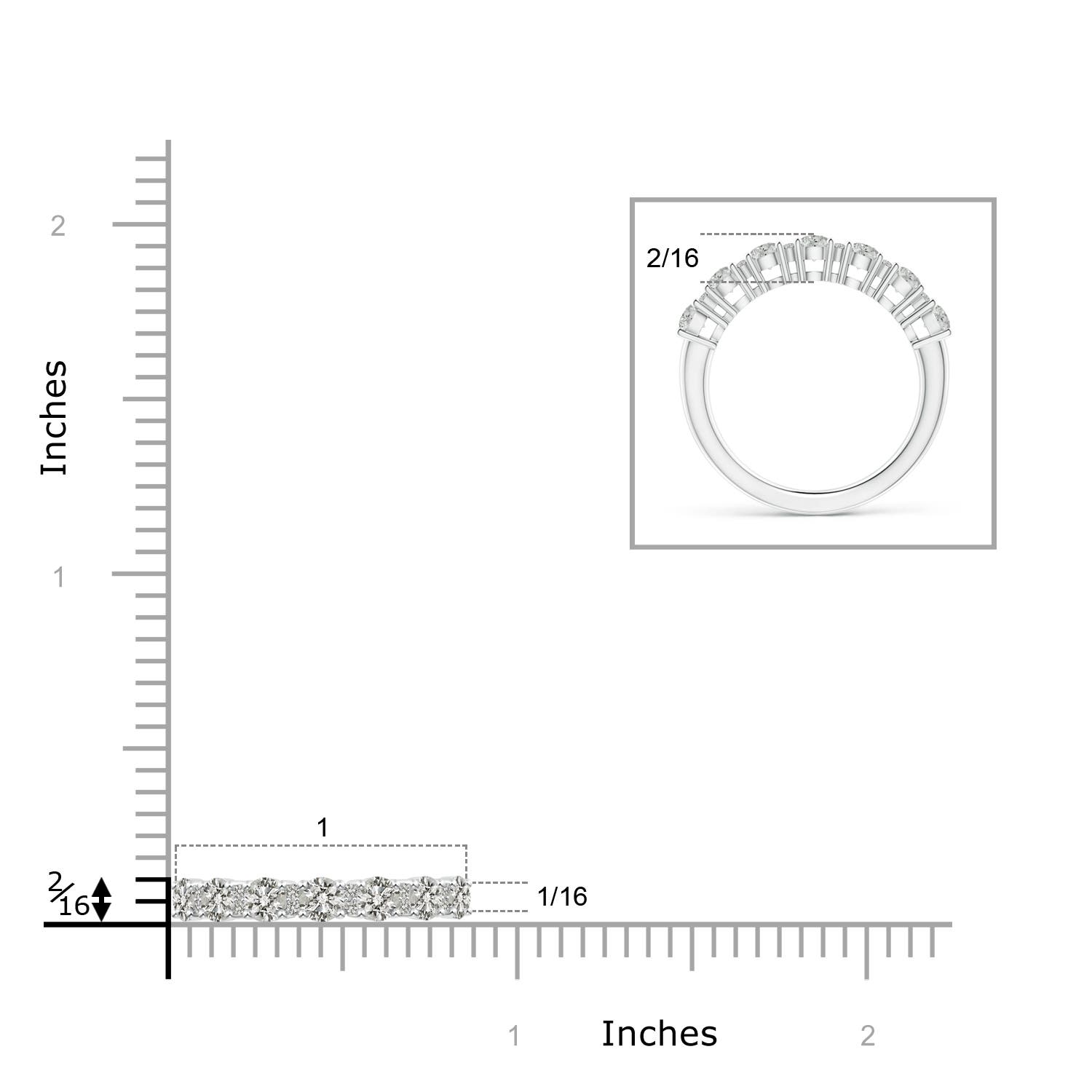 K, I3 / 0.95 CT / 14 KT White Gold