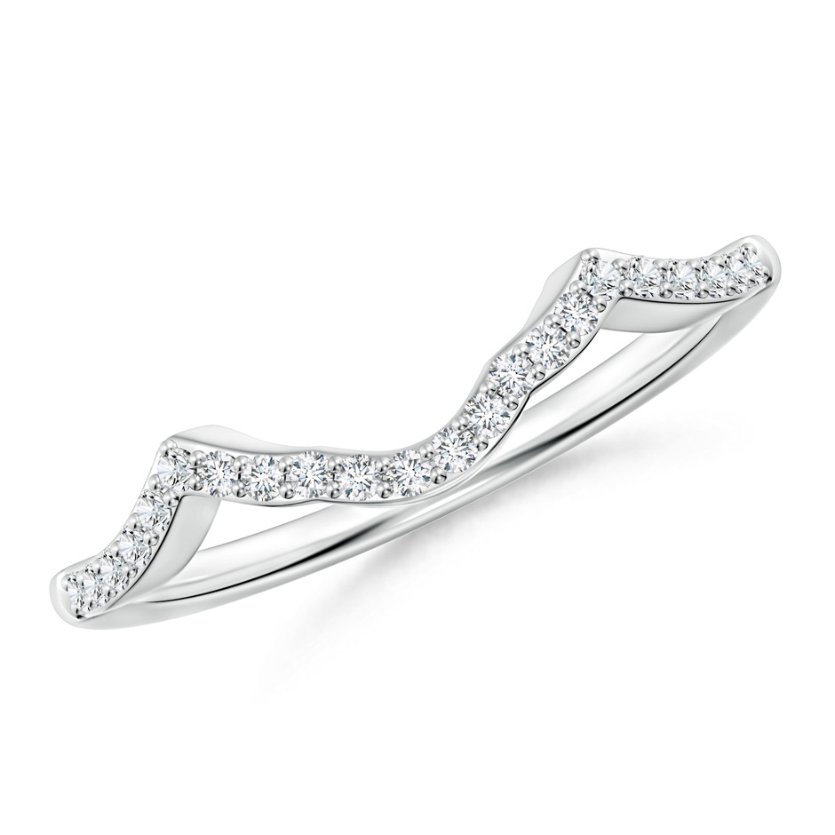1.1mm GHVS Diamond Half Eternity Curved Wedding Band in P950 Platinum 
