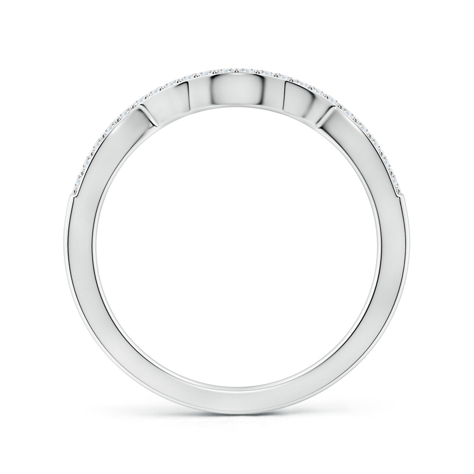 1.1mm GHVS Diamond Half Eternity Curved Wedding Band in P950 Platinum side-1