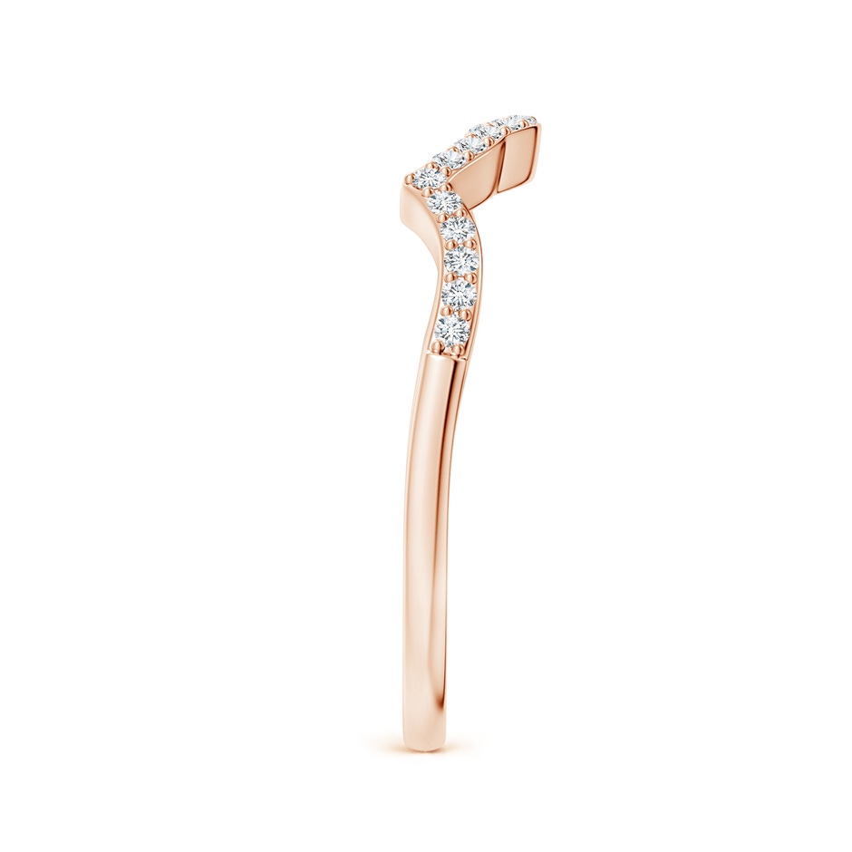 1.1mm GHVS Diamond Half Eternity Curved Wedding Band in Rose Gold side-2