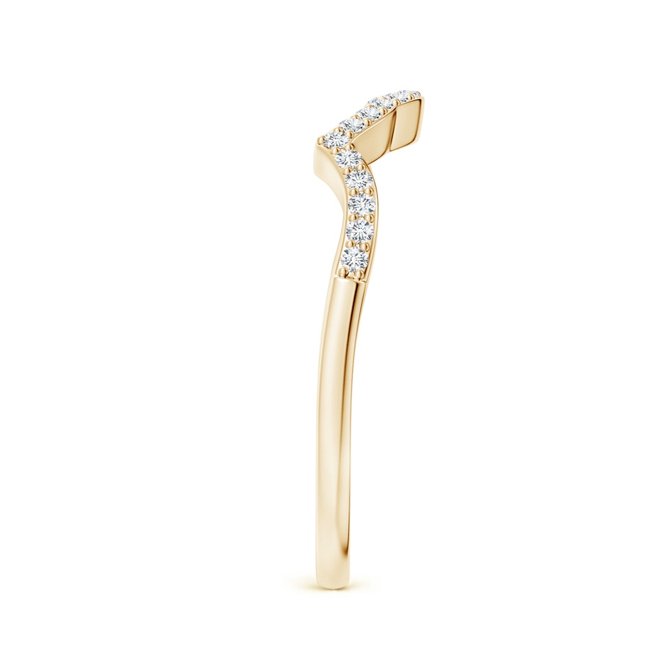 1.1mm GHVS Diamond Half Eternity Curved Wedding Band in Yellow Gold side-2