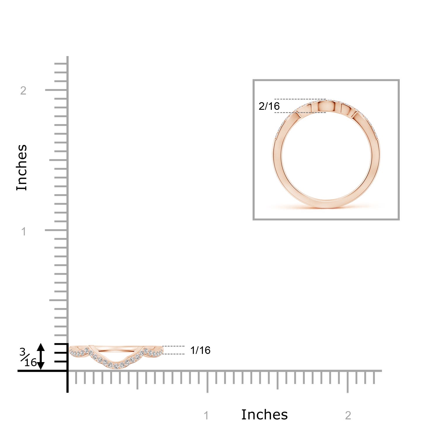 I I1 / 0.13 CT / 14 KT Rose Gold