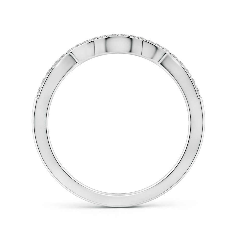 1.1mm JI2 Diamond Half Eternity Curved Wedding Band in White Gold side-1