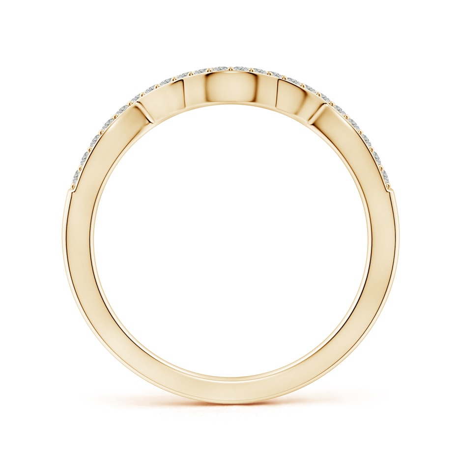 1.1mm JI2 Diamond Half Eternity Curved Wedding Band in Yellow Gold side-1