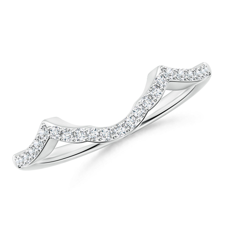 1.2mm GHVS Diamond Half Eternity Curved Wedding Band in P950 Platinum 