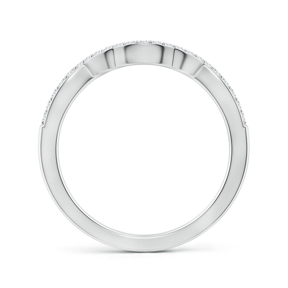 1.2mm GHVS Diamond Half Eternity Curved Wedding Band in P950 Platinum side-1