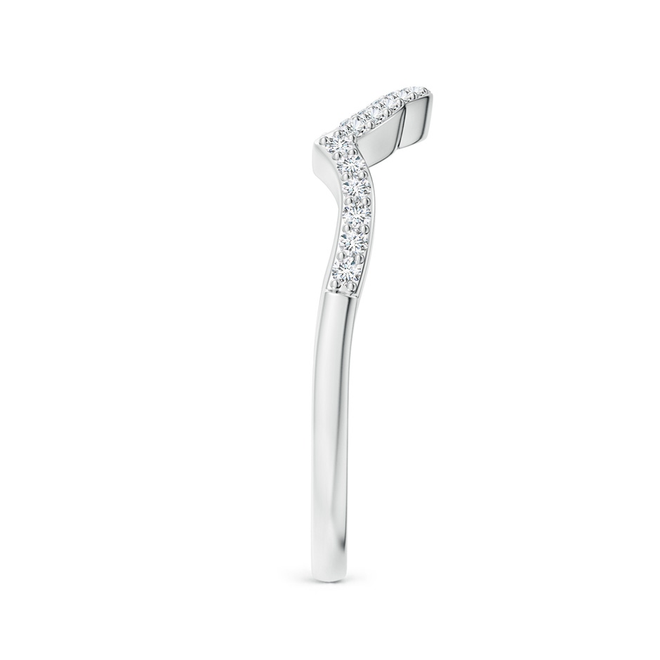 1.2mm GHVS Diamond Half Eternity Curved Wedding Band in P950 Platinum side-2