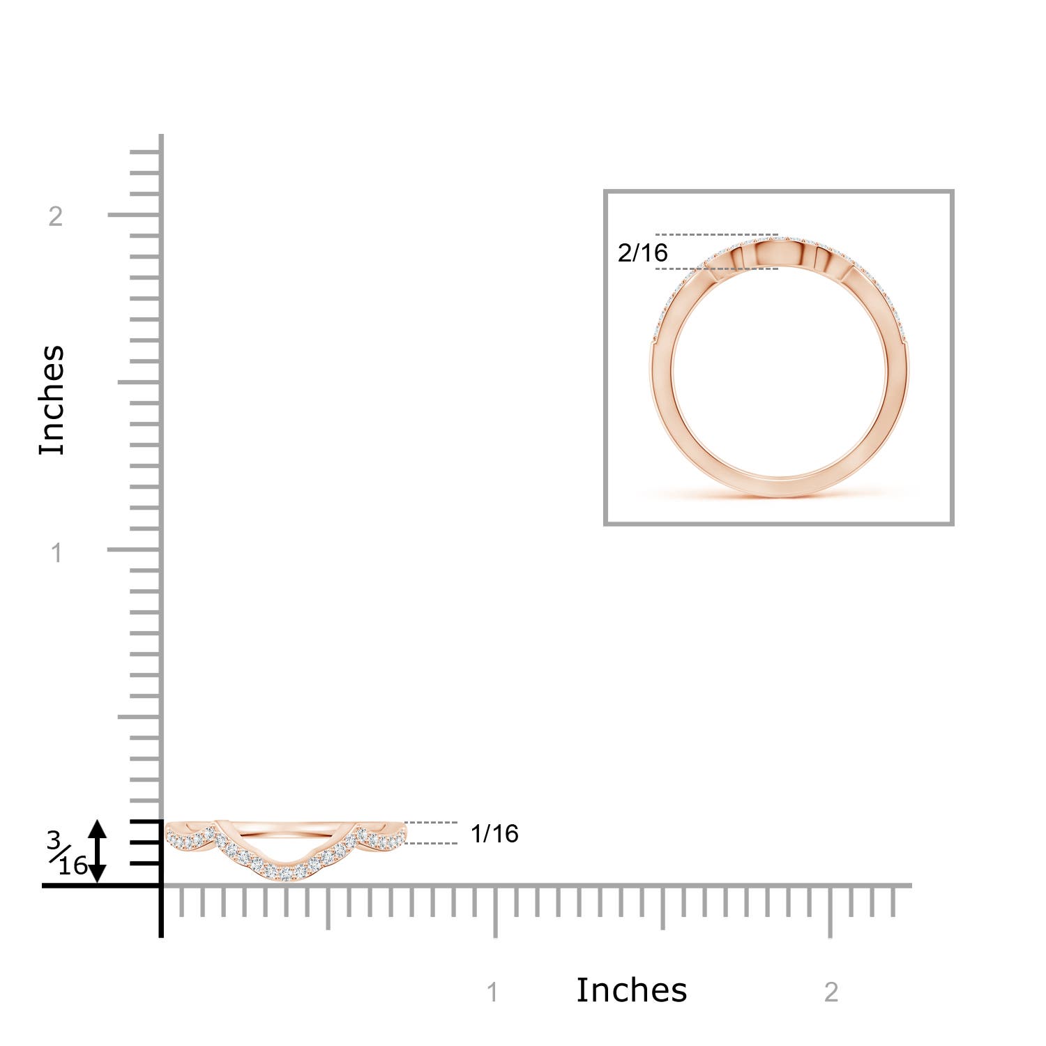 G-H VS / 0.18 CT / 14 KT Rose Gold