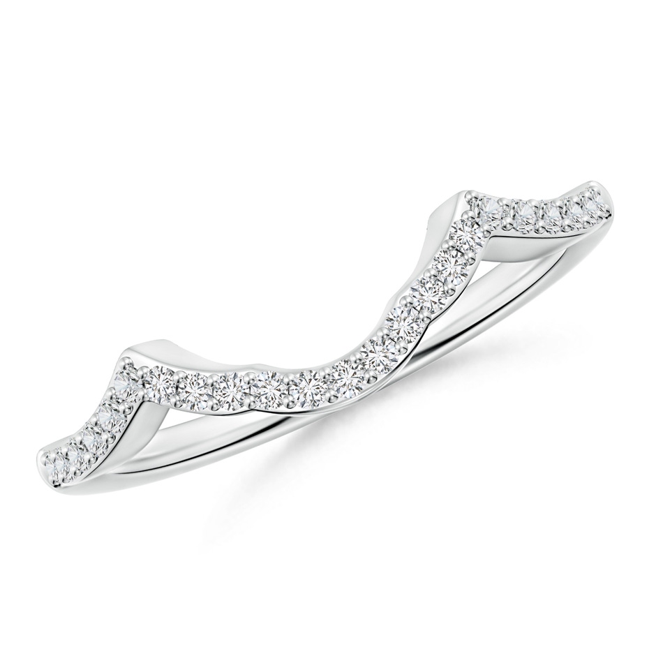 1.2mm HSI2 Diamond Half Eternity Curved Wedding Band in P950 Platinum 