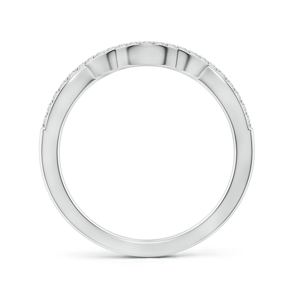 1.2mm HSI2 Diamond Half Eternity Curved Wedding Band in P950 Platinum side-1