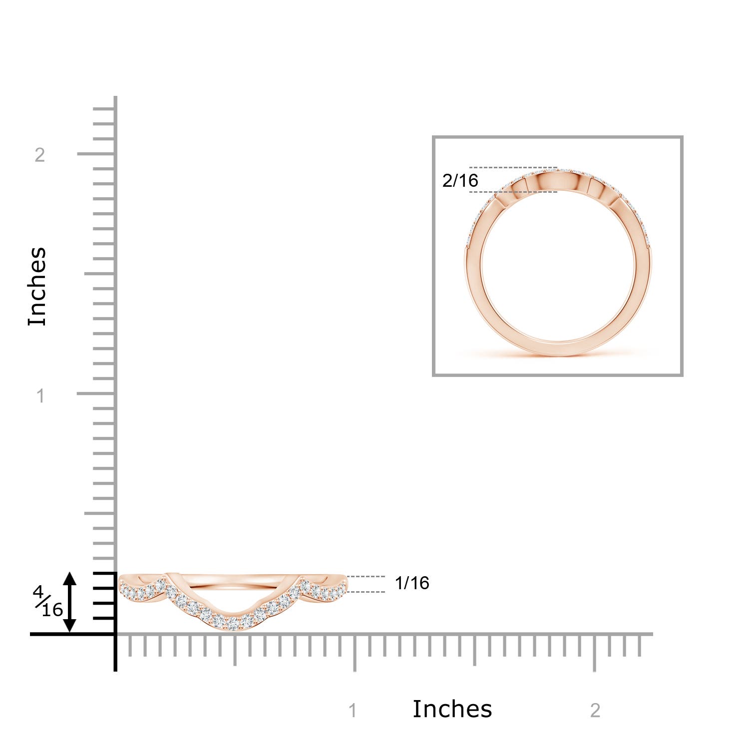 G-H VS / 0.22 CT / 14 KT Rose Gold