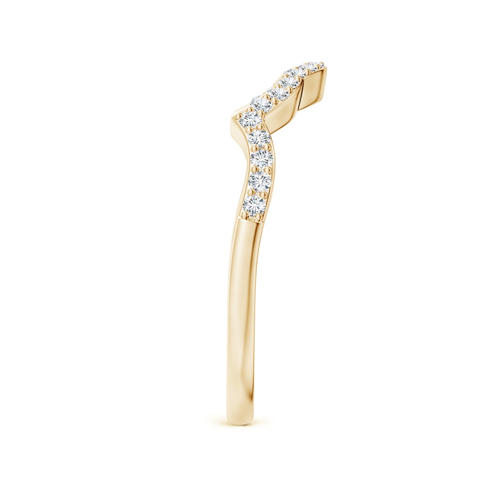 1.3mm GHVS Diamond Half Eternity Curved Wedding Band in Yellow Gold side-2