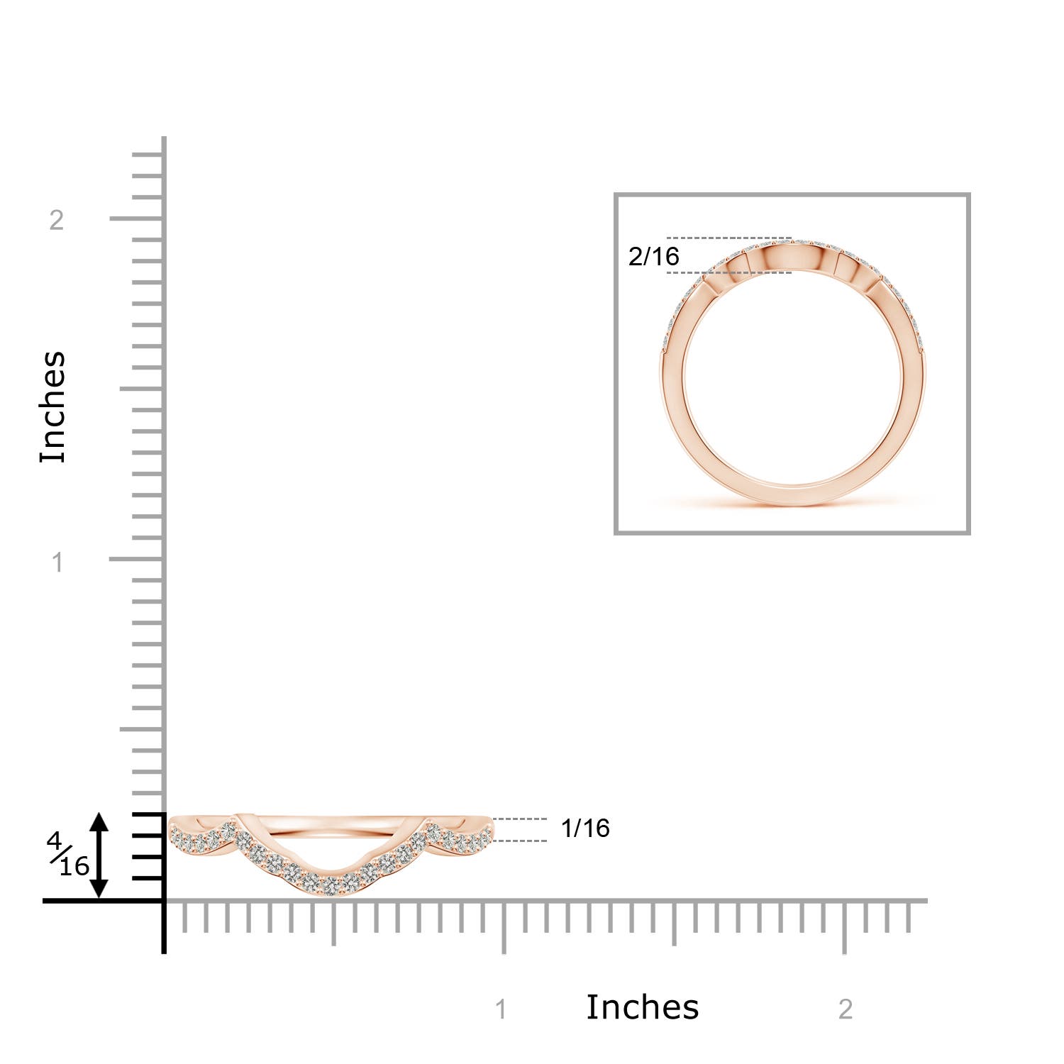 J I2 / 0.22 CT / 14 KT Rose Gold