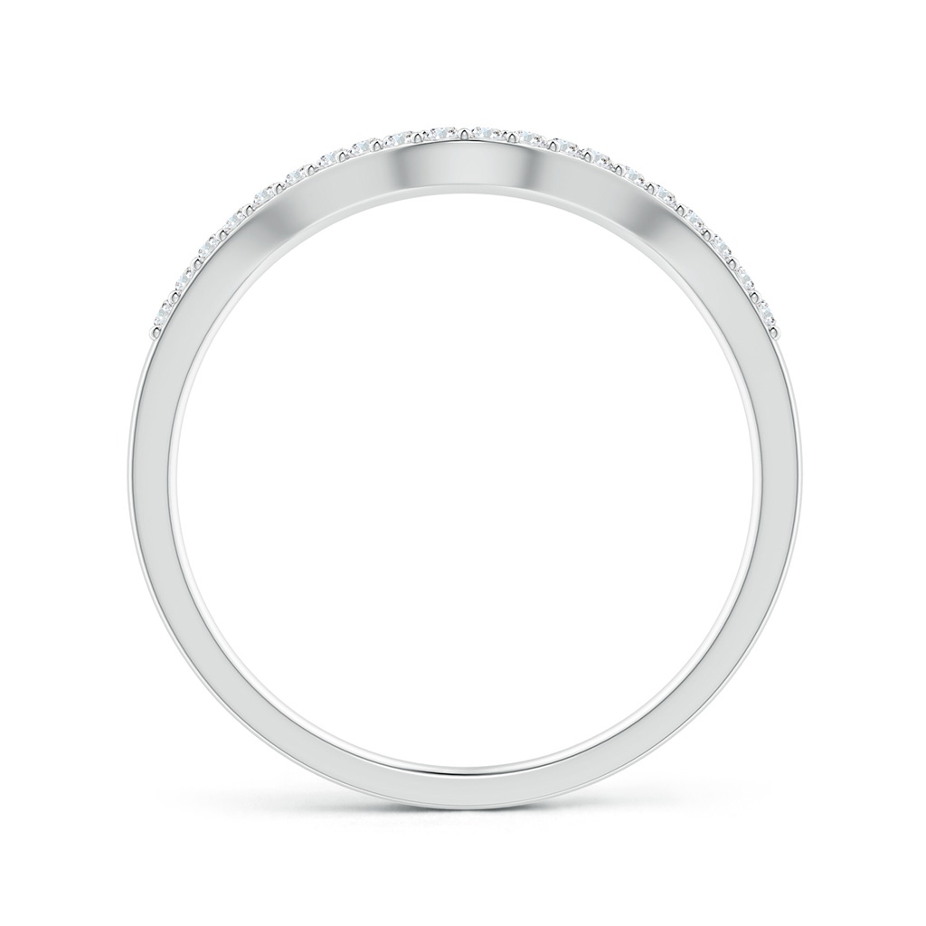 1.1mm GVS2 Prong-Set Diamond Wavy Comfort Fit Wedding Band in White Gold - side 1
