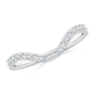 1.2mm GVS2 Prong-Set Diamond Wavy Comfort Fit Wedding Band in White Gold