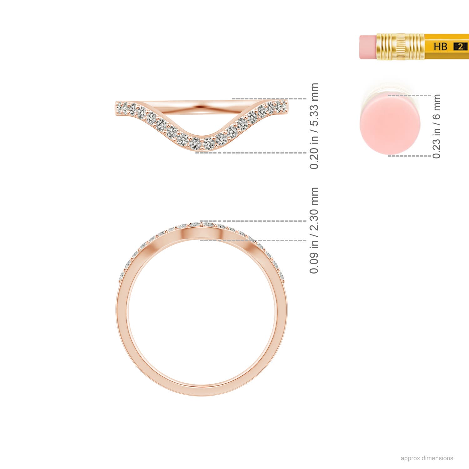 K, I3 / 0.16 CT / 14 KT Rose Gold