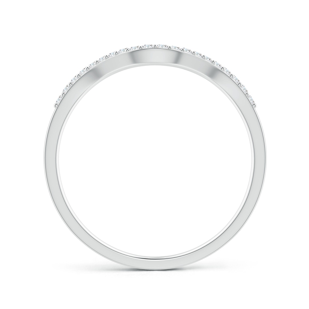 1mm GVS2 Prong-Set Diamond Wavy Comfort Fit Wedding Band in White Gold - side 1