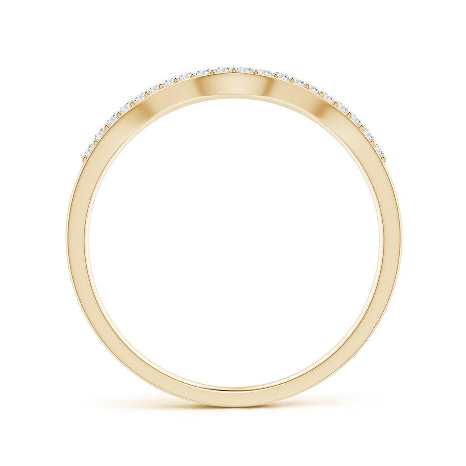 1mm GVS2 Prong-Set Diamond Wavy Comfort Fit Wedding Band in Yellow Gold side 1
