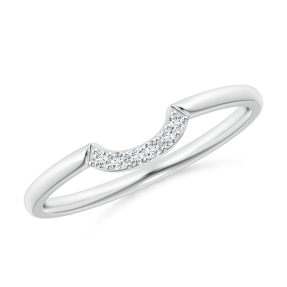1.15mm GVS2 Prong-Set Diamond Comfort Fit Curved Wedding Band in S999 Silver 